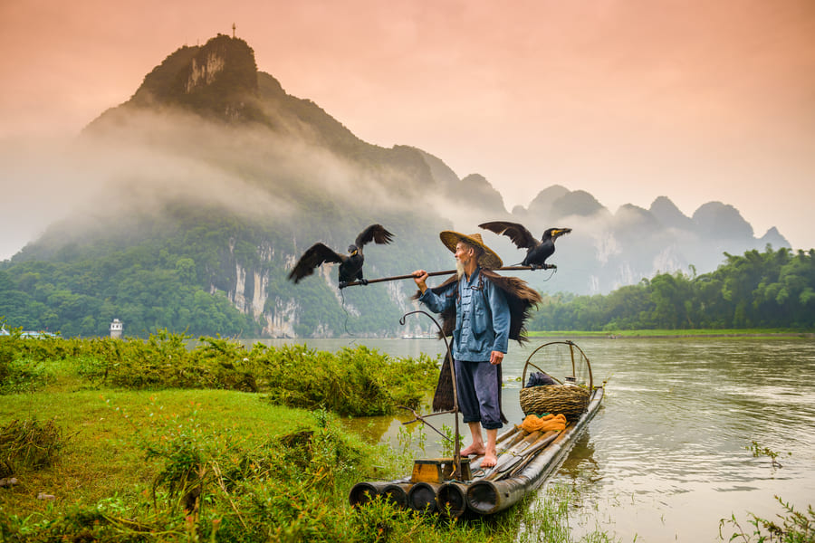 pescador de cormoranes. Yangshuo,rio