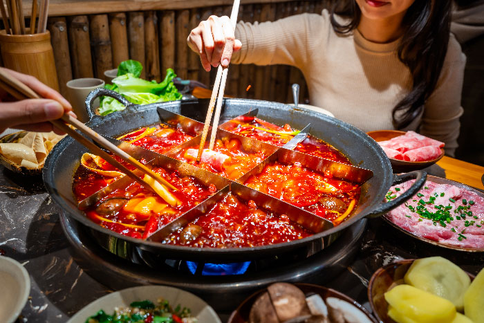 tradicional hot pot de Chongqing